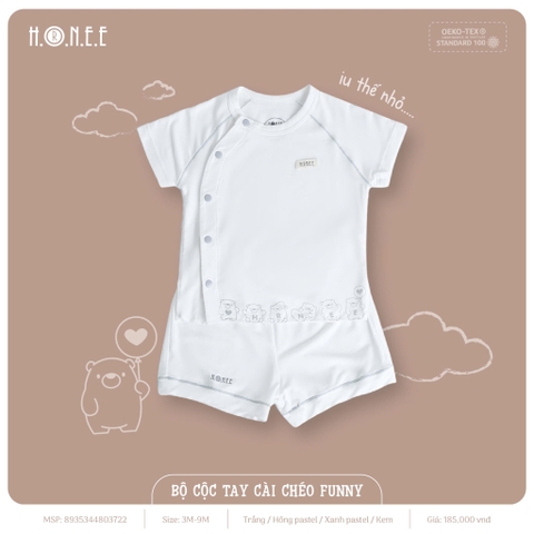 Bộ cộc tay cài chéo Funny Hrnee