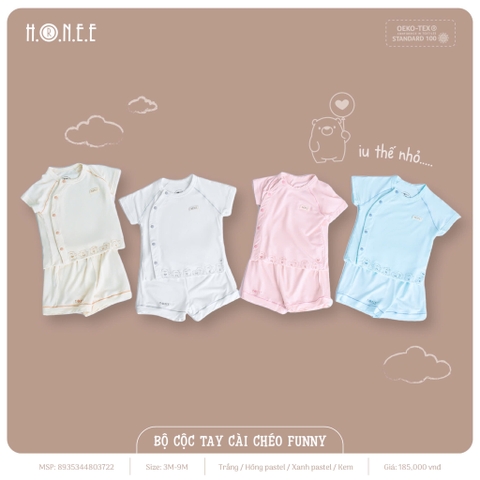 Bộ cộc tay cài chéo Funny Hrnee