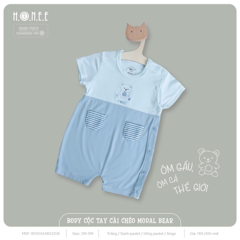 Bộ cộc tay cài chéo Modal Bear Hrnee