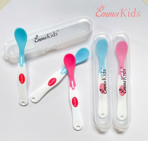 Thìa ăn dặm báo nóng Emmakids màu ngẫu nhiên