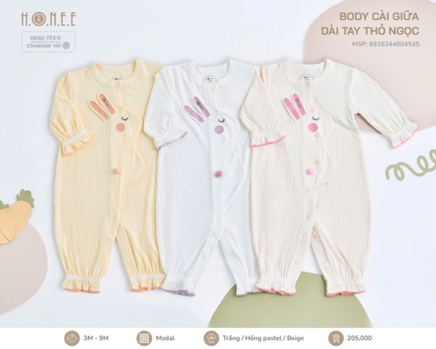 Bộ cài giữa dài tay thỏ ngọc Hrnee 4545