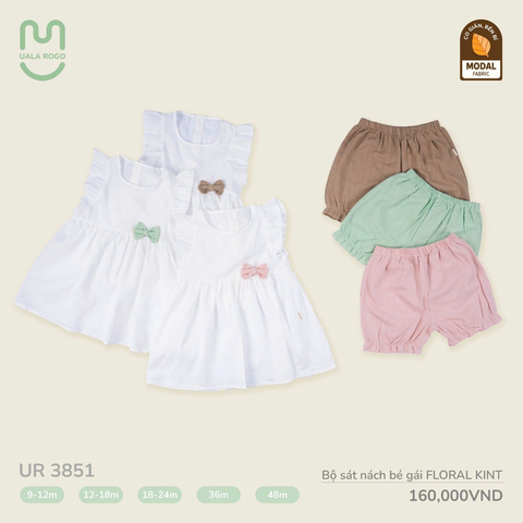 Bộ Sát Nách Bé Gái Floral Knit UR 3851