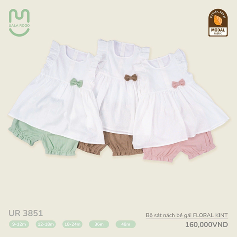 Bộ Sát Nách Bé Gái Floral Knit UR 3851
