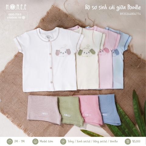 Bộ cài sơ sinh cài giữa Poodle Hrnee 4774