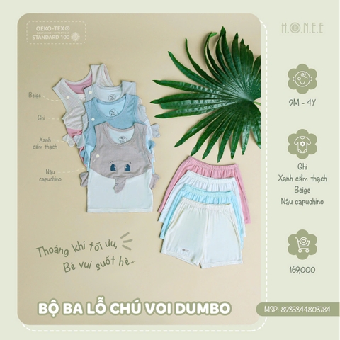 Bộ ba lỗ chú voi Dumbo Hrnee 3784
