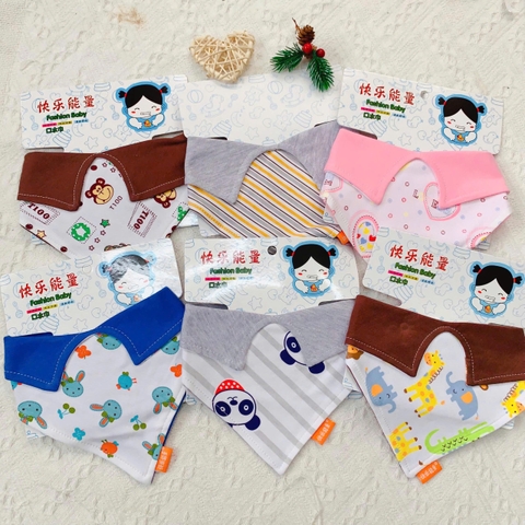 Yếm cotton cổ ve (màu ngẫu nhiên)
