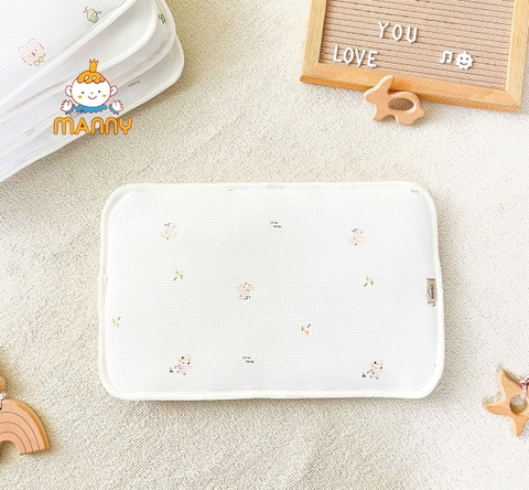 Gối Cotton Waffle MANNY 25*40cm (họa tiết ngẫu nhiên)