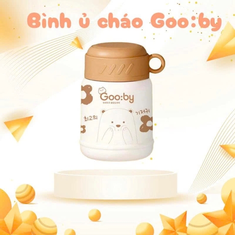 Bình Ủ Cháo Giữ Nhiệt Inox 304 Kèm Thìa GOOBY (600ml)
