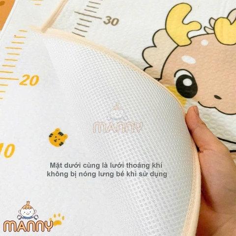 Lót tè chống thấm cotton xuất Hàn cao cấp Manny 50x70cm (họa tiết ngẫu nhiên)
