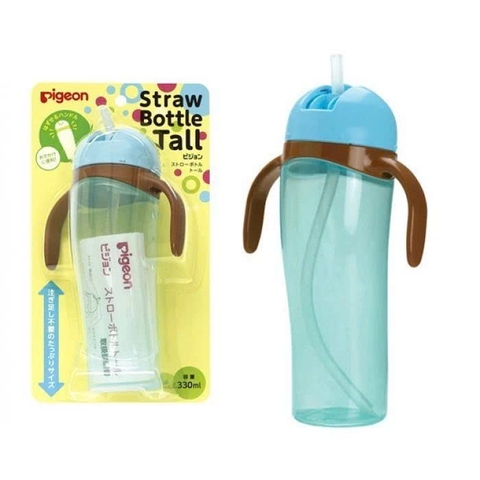 Bình tập uống Pigeon loại 330ml màu xanh dương
