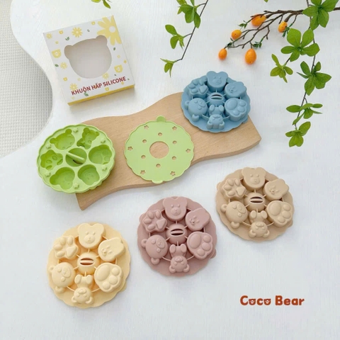 Khuôn hấp Silicone Coco Bear (màu ngẫu nhiên)