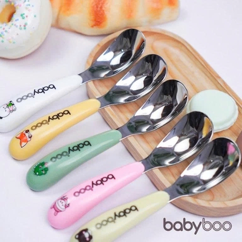 Thìa inox Babyboo kèm hộp (màu ngẫu nhiên)