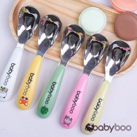Thìa inox Babyboo kèm hộp (màu ngẫu nhiên)