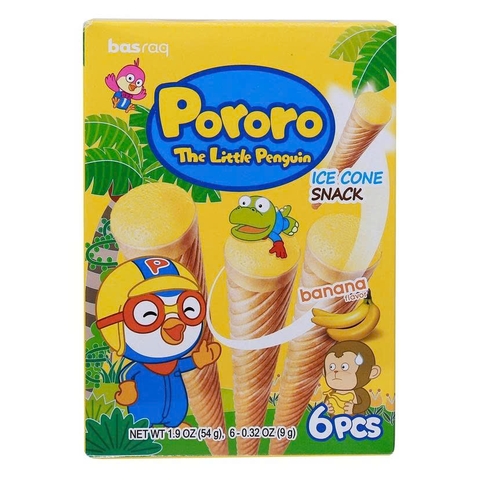 Bánh kem ốc quế Pororo vị chuối 54g (1Y+)