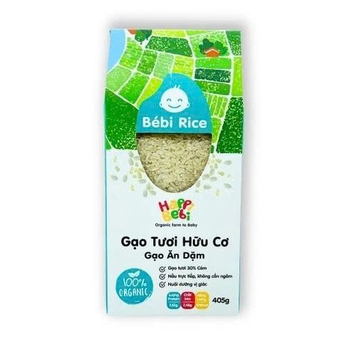 Gạo vỡ cám mầm trộn hạt Bébi Rice 405g dành cho bé (6M+)