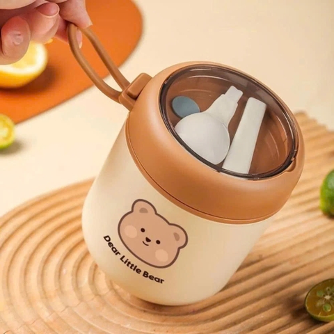 Bình Ủ Cháo Giữ Nhiệt Cao Cấp Cho Bé Coco Bear 530ml (màu ngẫu nhiên)
