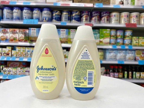 Sữa tắm gội toàn thân Johnson's Baby  Cotton Touch  200ml (0M+)