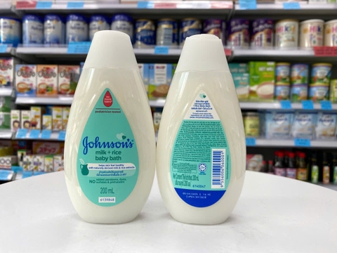 Sữa tắm chứa sữa và gạo Johnson's Baby Milk Rice 200ml (0M+)