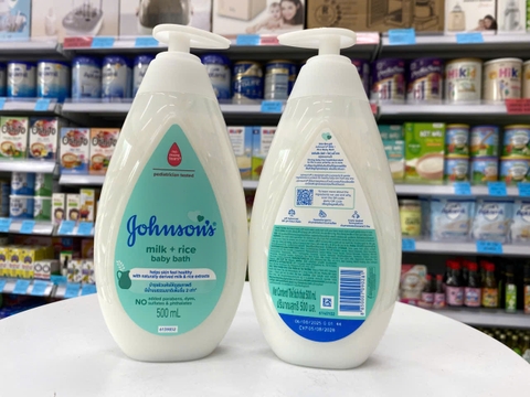 Sữa tắm chứa sữa và gạo cho bé Johnson's Baby Milk Rice 500ml (0M+)