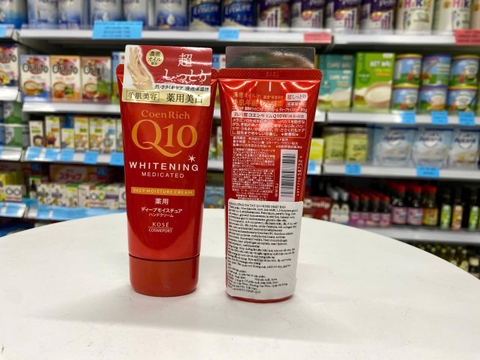 Kem dưỡng da tay Q10  Kose Nhật Bản màu Đỏ cho da khô, thô ráp, nứt nẻ nhiều (Whitening Medicated Deep Moisture Cream)