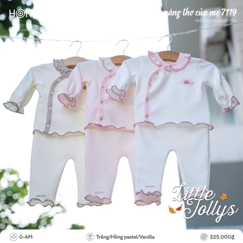 Bộ sơ sinh nỉ lông nàng thơ của mẹ Honee 7119