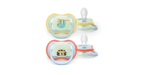 Ty ngậm thông khí dạ quang ban đêm Philips Avent (SCF376/24, 0-6M, vỉ đôi)