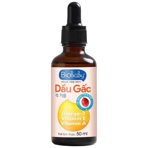 Dầu Gấc ăn dặm Biobaby 50ml (6M+)