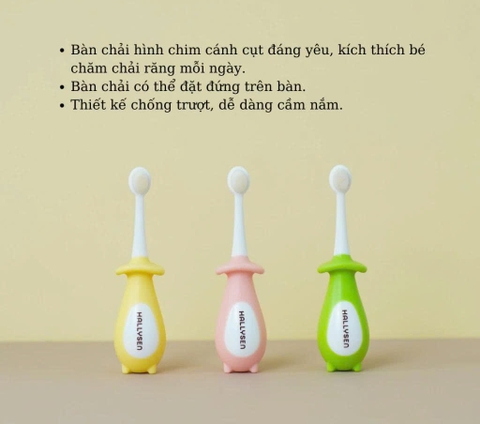Bàn chải lông tơ Hallysen cho bé