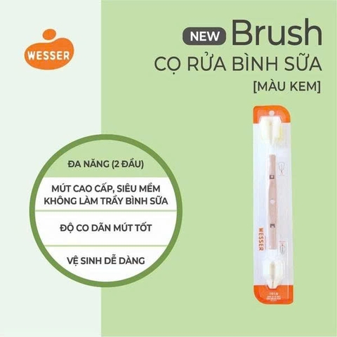 Cọ rửa bình sữa Wesser 2 đầu đa năng (màu ngẫu nhiên)