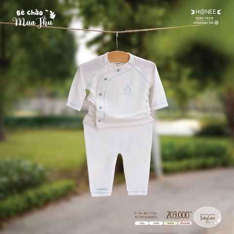 Bộ sơ sinh cài chéo Baby Care Honee 8079