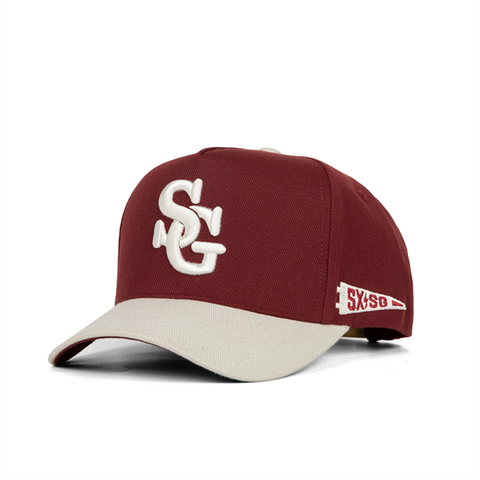 FIVEX SG A-FRAME CAP - CREAM/RED