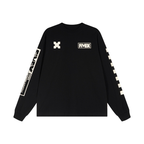 FIVEX LONG SLEEVE TEE -BLACK