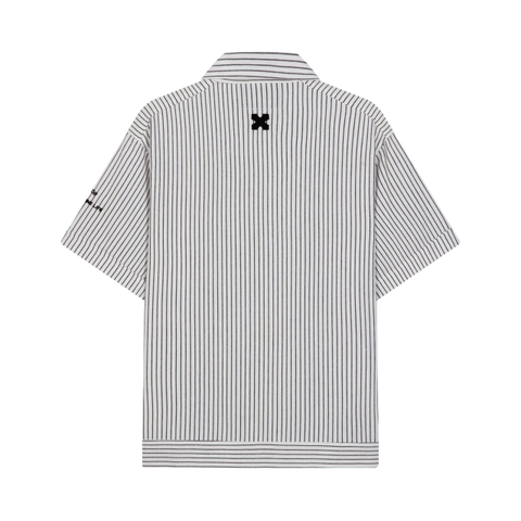 FIVEX WORKSHIRT STRIPE ZIP - BLACK
