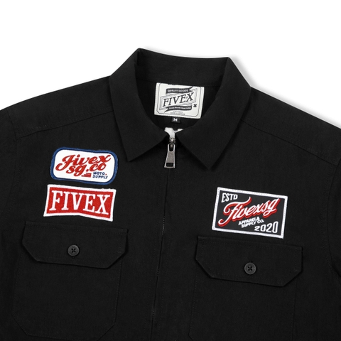 FIVEX WORKSHIRT ZIP - BLACK