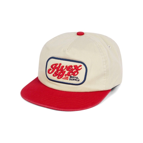 FIVEX 5PANEL SUPPLY - CREAM/RED