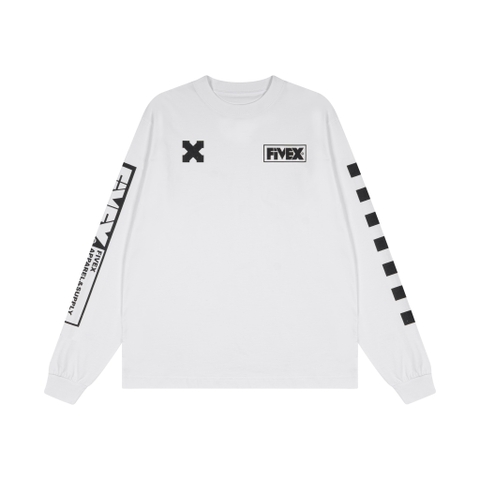 FIVEX LONG SLEEVE TEE - WHITE