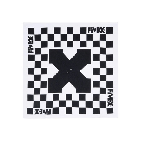FIVEX BANDANA CARO X - BLACK/WHITE