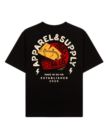 FIVEX HELMET TEE - BLACK