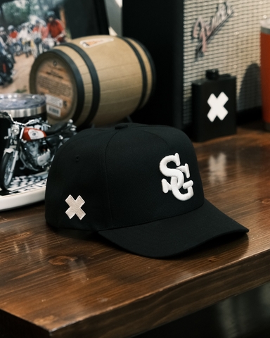 FIVEX SG A-FRAME CAP - BLACK/WHITE