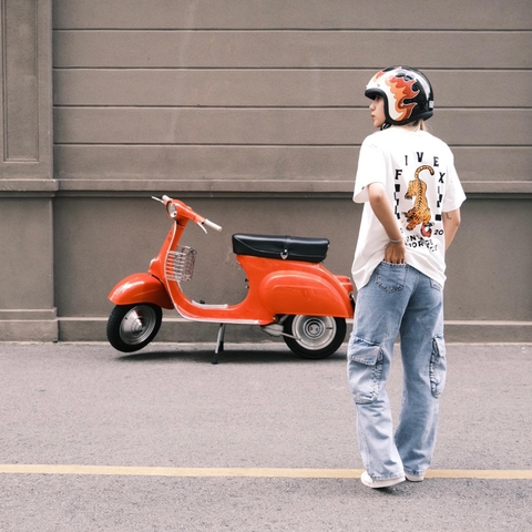 FIVEX TIGER STRIKE TEE - WHITE