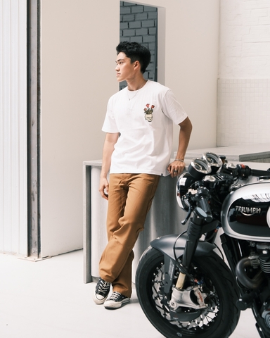 FIVEX BORN TO BE WILD TEE - WHITE