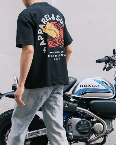 FIVEX HELMET TEE - BLACK