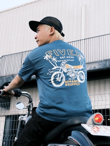 FIVEX LOST IN PAML TEE - DARK TEAL