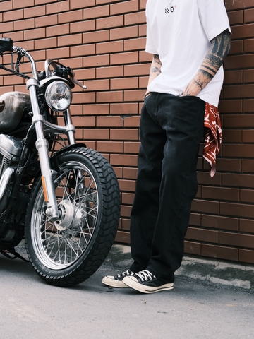 FIVEX STRAIGHT JEANS - BLACK