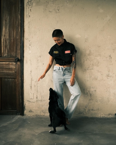 FIVEX STRAIGHT JEANS -BLUE FADE