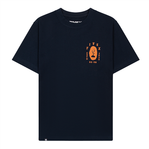 FIVEX CACTUS TEE - NAVY