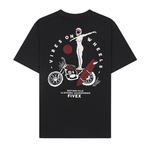 FIVEX VIBES ON WHEELS TEE - BLACK