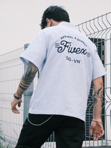 FIVEX BLUE STRIPE WORK SHIRT