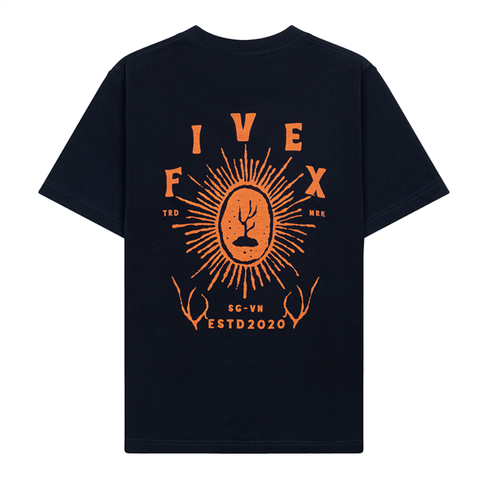 FIVEX CACTUS TEE - NAVY