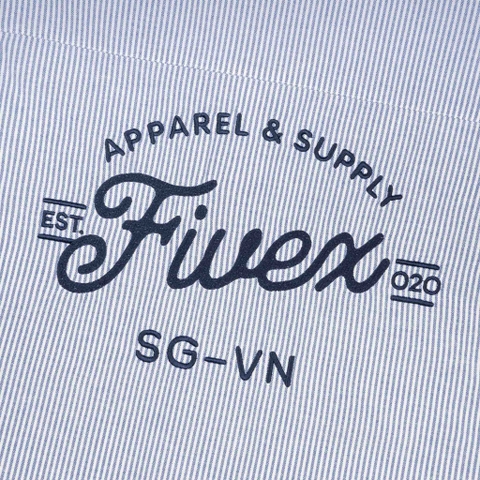 FIVEX BLUE STRIPE WORK SHIRT